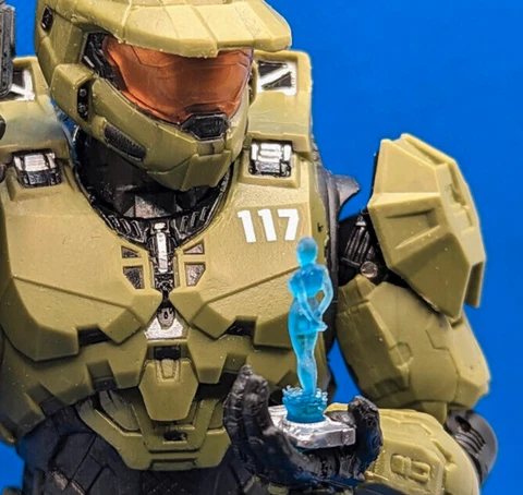 Custom Cortana and Holo Chip for Halo The Spartan Collection 1/12 scale 3d print Cover