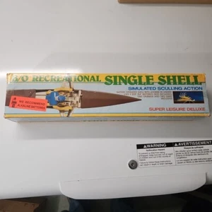 VINTAGE MODELL B/O FREIZEITSPIELZEUG BATTERIEBETRIEBEN SCULLING EINSCHALEN SELTENE RUDER - Bild 1 von 14