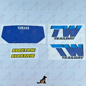 Yamaha TW200 GRAPHICS DECALS / STICKERS Set Vinyl BLUE, New, Great Quality - Picture 1 of 5