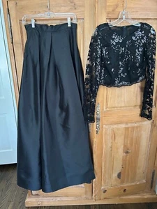 Formal 2 piece prom dress; beaded top; taffeta skirt w/ short beaded under skirt - Picture 1 of 5
