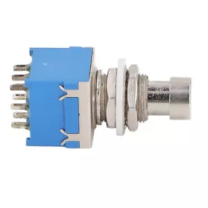 Guitar Effect Pedal Foot Switch 9 Pin 3PDT Push Button True Bypass Guitar Ef NDE - Bild 1 von 24
