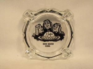 Vintage 3 Three Judges Motel Restaurant New Haven Connecticut Glass Ashtray - Picture 1 of 7