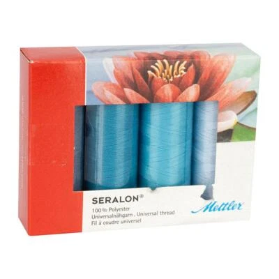 Mettler Garnset Seralon No.100 ocean (4x 200 m) -Nähgarn Nähfaden reißfest - Bild 1 von 2