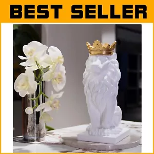 Unique 15-Inch Decorative Lion Statue - Nature-Inspired Home Accent - Picture 1 of 11