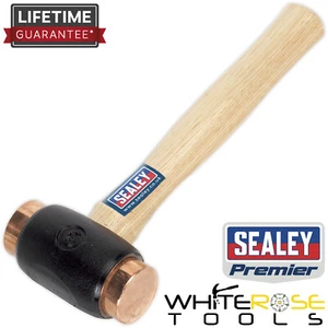Sealey Hammer 4.3lb Hickory Shaft Premier Copper Faced DIY Hand Tool - Picture 1 of 2