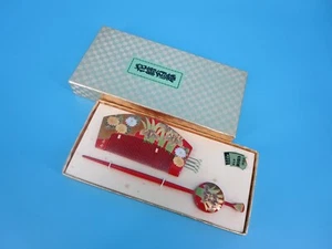 Japanische Kanzashi Kushi Makie Haarnadel Bachi Geisha Kimono Haarschmuck (5DFE - Bild 1 von 20