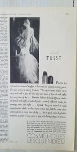 1930 Tussy lipstick cosmetics lace-trimmed negligee vintage ad - Picture 1 of 1