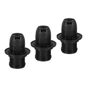 3Pcs E14 Bulb Socket 56x28mm Screw Thread 28mm Retro LED Lamp Holder Black - Picture 1 of 5