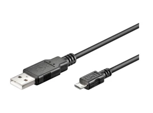 Goobay USB 2.0 Hi-Speed Kabel schwarz 1,8 m I male (Typ A) zu micro male (Typ B) - Bild 1 von 2