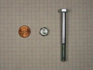 SECHSKANTSCHRAUBEN #(5/16"-18) x 3" STAHL, VERZINKT, 1" GEWINDELÄNGE - Bild 1 von 1