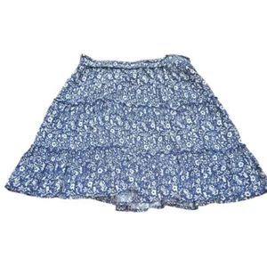 Rachel Zoe Floral Tiered Mini Skirt Blue White Summer Casual Size Small - Picture 1 of 5
