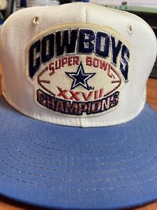 Vintage AJD DALLAS COWBOYS Super Bowl XXVII XXVIII Champions Snap Back Cap