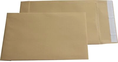 250 St. DIN C4 Faltentaschen braun 130 gr. Versandbriefumschläge 40 mm Falte - Bild 1 von 2