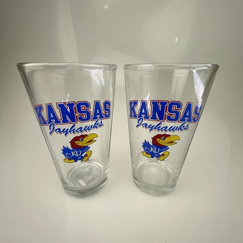 University of Kansas KU Jayhawks Basketball Sports Pint Glasses Cover