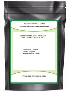 Green Coffee Bean Extract Powder  (  50% Chlorogenic Acid  )  Natural Organic    - Picture 1 of 2