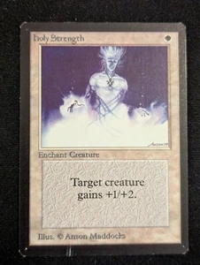 Holy Strength - Beta - LP - Magic the Gathering - MTG - White - Enchant - Picture 1 of 4