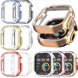 PAQUETE DE 2 Funda protectora facial con diamantes brillantes para Apple Watch Ultra 49mm Serie 8/7 - Imagen 1 de 41