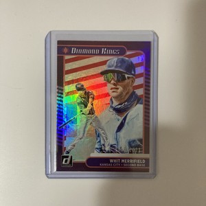 Whit Merrifield 2021 Panini Donruss Diamond Kings Red White Stripes 1658/2021 #9