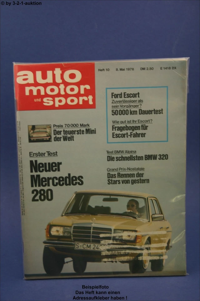 AMS AUTO MOTOR SPORT 10/76 BMW 320 ALPINA MORGAN MB 280E CHEVY BLAZER - Immagine 1 di 1