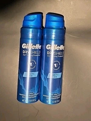 Paquete de 2 antitranspirantes Gillette Dry Shield protección duradera 24/7 Arctic Ice Foto 1 de 4