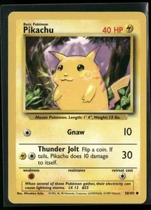 Base Set #058/102 Pikachu - Picture 1 of 2