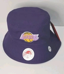 Los Angeles Lakers Mitchell & Ness Lifestyle Reversible Bucket HWC Purple Hat - Picture 1 of 12