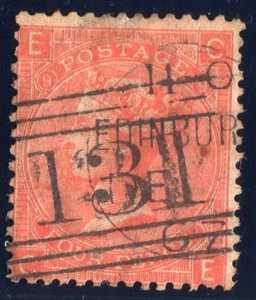 GB QV SG95, 4d DEEP vermilion plate 9, USED. Cat £90. EC - Picture 1 of 2