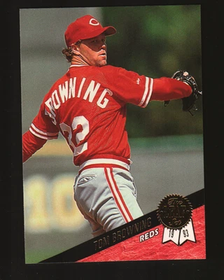 1993 Leaf Baseball  #359 - Tom Browning - Cincinnati Reds  93-790 - Image 1 of 2
