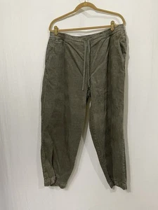 Pantalones de pana cónicos para mujer Poetry oliva cáñamo algodón yak talla EE. UU. 14 - Imagen 1 de 9