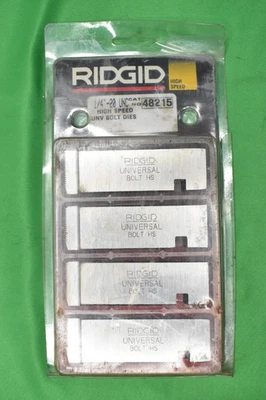 4-Pack RIDGID 3/8" # 48225 3/8"-16 UNC High Speed UNV Bolt Dies NOB/NOS - Image 1 of 4