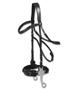 Waldhausen Schwarz WB Trensenzaum X-Line Hackamore Trense - Bild 1 von 1