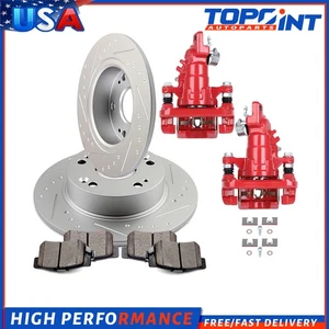 For 2004-2008 Acura TSX with Ceramic Pads Rear Brake Rotors Calipers - Picture 1 of 1