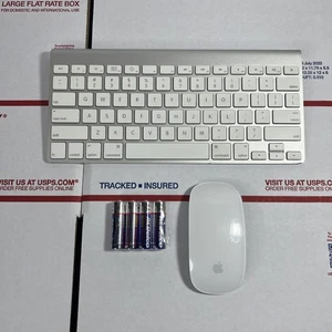 GENUINE Apple A1314 & A1296 Wireless Keyboard & Mouse -SAME DAY SHIP- WARRANTY” - Picture 1 of 4