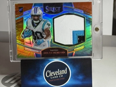2021 PANINI SELECT #JS-CHU TIE-DYE PRIZM 4 COLOR PATCH /25 CHUBA HUBBARD *RC,MEM - Image 1 of 4