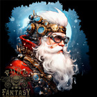 Steampunk Święty Mikołaj Boże Narodzenie męski 100% bawełna