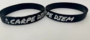 Silicone Rubber Wristbands (2-pack) CARPE DIEM MOTIVATIONAL WRISTBANDS **NEW** - Picture 1 of 3