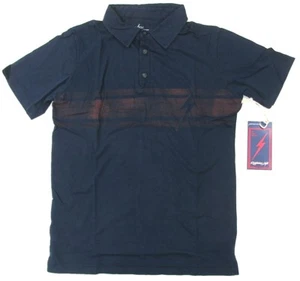 Lightning Bolt Shadow Bolt Polo Black Iris Lightning Bolt 100% Cotton Surf Bolt - Picture 1 of 4