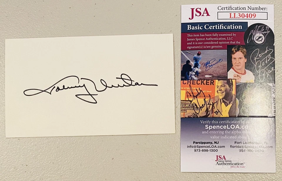 Johnny Unitas Signed Autographed 3x5 Card JSA Certified Baltimore Colts - Image 1 of 1