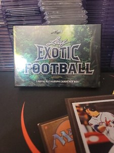 2023 Leaf EXOTIC FOOTBALL Factory Sealed Hobby BOX 3 Metal Cards 