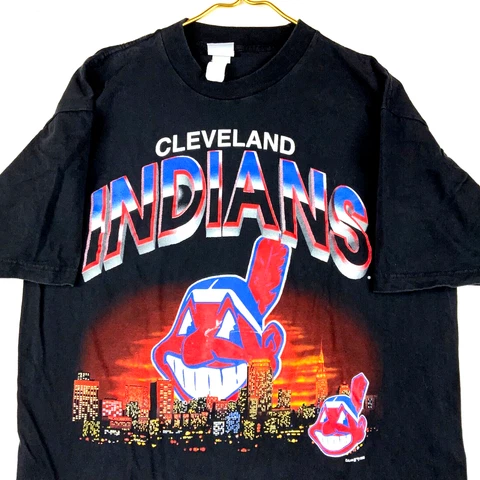 Vintage Cleveland Indians True Fan T-shirt Large 1998 Black Nba Baseball 90s Cover
