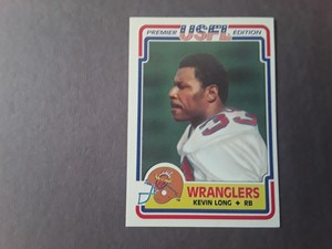 1982 Topps USFL KEVIN LONG So. Carolina/Arizona Rookie Football Card #6