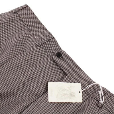 Belvest NWT Pleated Dress Pants Size 50 34 US Brown 100% Wool - Image 1 of 4