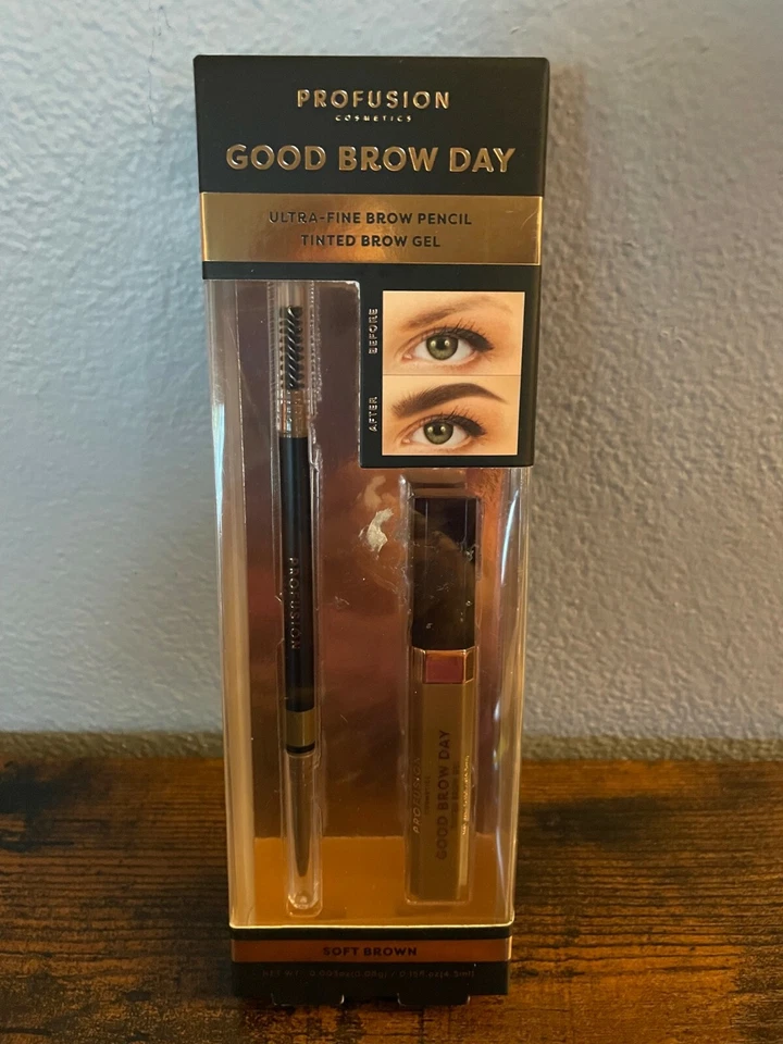 New Profusion Cosmetics Good Day Brow Soft Brown Brow Pencil & Tinted Brow Gel - Image 1 of 1