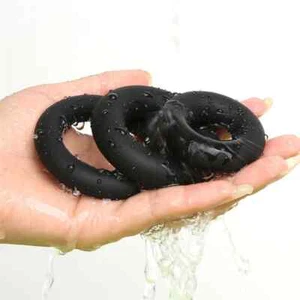 Reusable Liquid Silicon Rings for Men Ball Restraint Male Delay Lasting Games - Picture 1 of 11