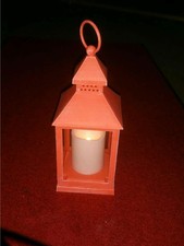 ELAMBIA Laterne Lampe outdoorgeeignet ca.27 cm Pink mit LED von QVC