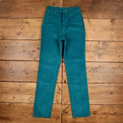 Pantalones de pana Wrangler vintage con cordón 27x33 hechos en EE. UU. años 90 para mujer azules Foto 1 de 4