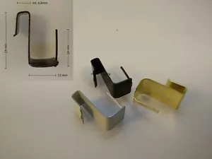 4PZ GANCI DI SUPPORTO Bacchette Bastoni Tende Senza Forare Infissi ALLUMINIO - Imagen 1 de 4