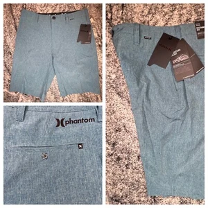 Hurley Phantom Boardwalk Hybrid Shorts Mens 30 Submersibles Stretch Blue NEW 09E - Picture 1 of 9