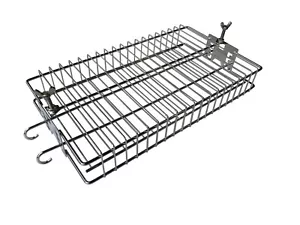 BBQ Rotisserie Cage Tumbler Basket in Stainless Steel - Picture 1 of 4
