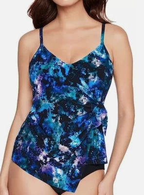 NUEVO TRAJE MÁGICO de MIRACLESUIT PEACE OUT CARMA TANKINI TRAJE DE BAÑO BIKINI TOP DE BAÑO 8 Foto 1 de 4